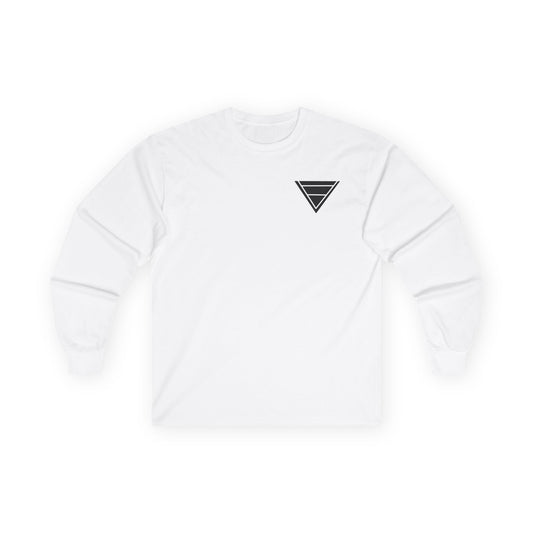 Triangle Logo Long Sleeve Tee — Minimalist Geometric Chest Print